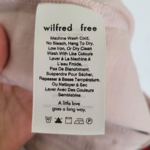 Aritzia Wilfred Free Distressed Tanit Pink Primrose Denim Jean Mini Skirt Size 2 - Picture 9 of 11